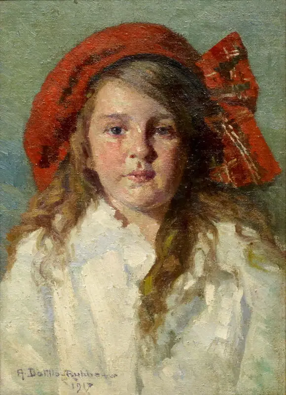 Antonio Dattilo Rubbo Girl in Red Bonnet