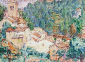 Lot 43 - John Peter Russell, Monastery at Portofino, 1920, est. $6,000-8,000. Bellissima