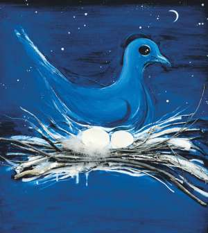 Lot 36 Brett Whiteley Dove and Moon