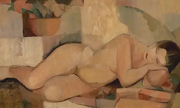 Rah Fizelle Sleeping Nude painting