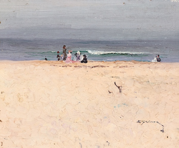 Elioth Gruner Beach scene painting