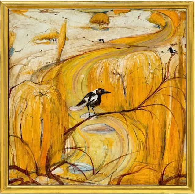 Brett Whiteley magpie painting